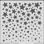 Simon Says Stamp! Newton's Nook Designs CASCADING STARS Stencil NN1905T02