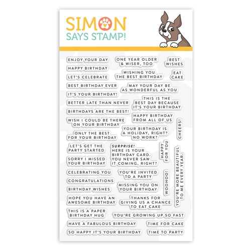 Simon Says Stamp! Simon Says Clear Stamps TINY WORDS BIRTHDAY sss101983