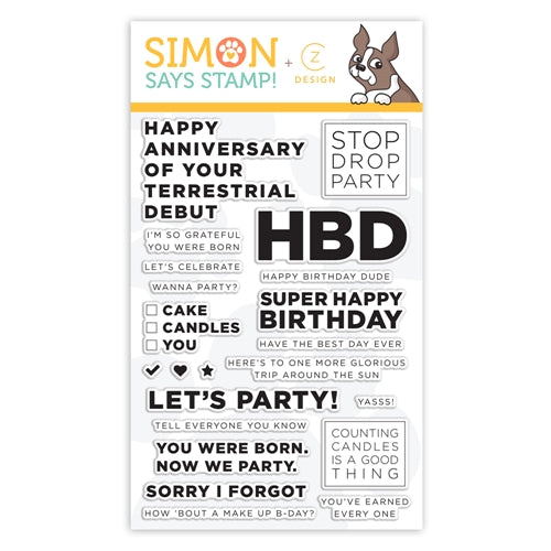 Simon Says Stamp! CZ Design Clear Stamps STOP DROP PARTY cz34