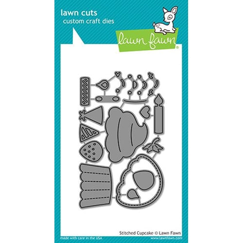 Simon Says Stamp! Lawn Fawn STITCHED CUPCAKE Die Cuts LF1978