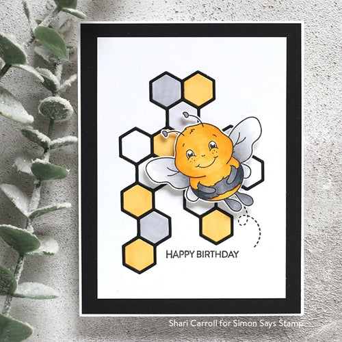 Simon Says Stamp! Simon Says Clear Stamps BEE HAPPY sss202019