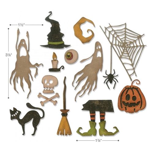 Simon Says Stamp! Tim Holtz Sizzix FRIGHTFUL THINGS Thinlits Dies 664209