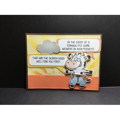 Simon Says Stamp! Riley And Company Funny Bones TORNADO ADVICE Cling Stamp RWD 707