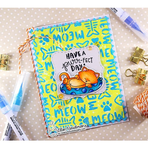 Simon Says Stamp! Newton's Nook Designs MEOW Stencil NN1906T01