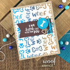 Simon Says Stamp! Newton's Nook Designs WOOF Stencil NN1906T02