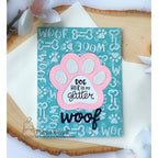 Simon Says Stamp! Newton's Nook Designs WOOF Stencil NN1906T02
