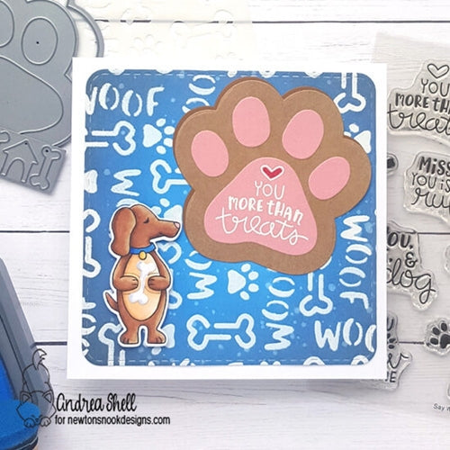 Simon Says Stamp! Newton's Nook Designs WOOF Stencil NN1906T02