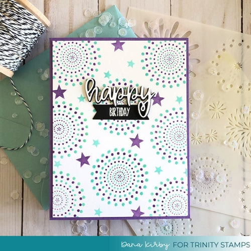 Simon Says Stamp! Trinity Stamps LAYERED FIREWORKS 6 x 6 Stencil Set of 2 782456 | color-code:ALT02