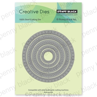 Simon Says Stamp! Penny Black STITCHED CIRCLES Thin Metal Creative Dies 51 551
