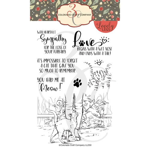 Simon Says Stamp! Colorado Craft Company Lovely Legs HAD ME AT MEOW Clear Stamps LL250