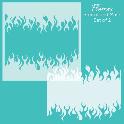 Simon Says Stamp! Honey Bee FLAMES Stencil And Mask Set of 2 hbsl-021n