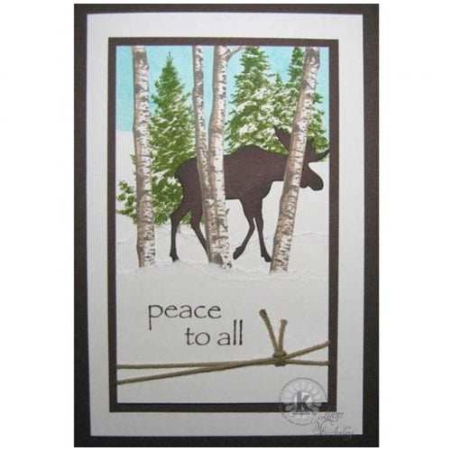 Simon Says Stamp! Kitchen Sink Stamps SNOWY PINE TREES kss022