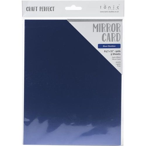 Simon Says Stamp! Tonic BLUE OBSIDIAN Mirror Card Cardstock 9494e