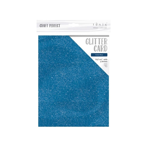 Simon Says Stamp! Tonic COBALT BLUE 8.5 x 11 Glitter Cardstock 9973e