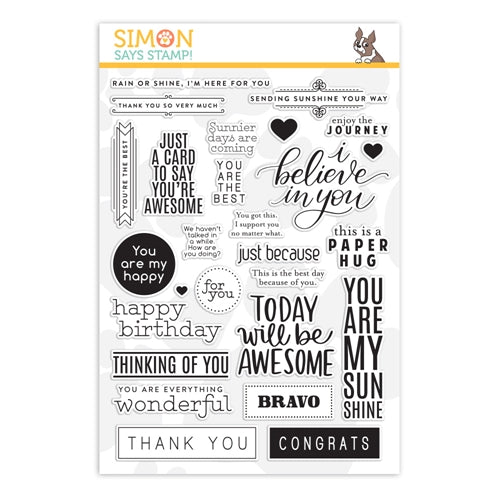 Simon Says Stamp! Simon Says Clear Stamps GREETINGS MIX 1 sss201997