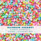 Simon Says Stamp! Trinity Stamps RAINBOW SHERBET CANDY CONFETTI SPRINKLES Embellishment Box 171052