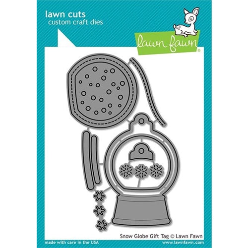 Simon Says Stamp! Lawn Fawn SNOW GLOBE GIFT TAG Custom Craft Dies LF2056