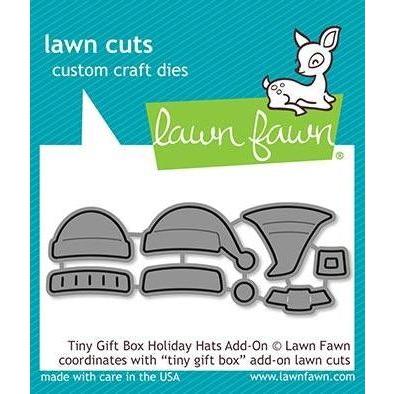 Simon Says Stamp! Lawn Fawn TINY GIFT BOX HOLIDAY HATS ADD ON Custom Craft Dies LF2052