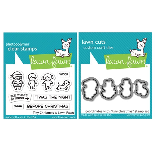 Simon Says Stamp! Lawn Fawn SET TINY CHRISTMAS Clear Stamps and Dies HLFTC