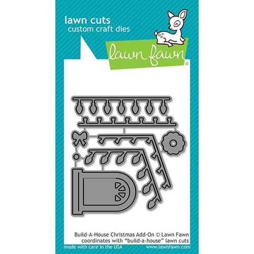 Simon Says Stamp! Lawn Fawn BUILD A HOUSE CHRISTMAS ADD ON Custom Craft Dies LF2048