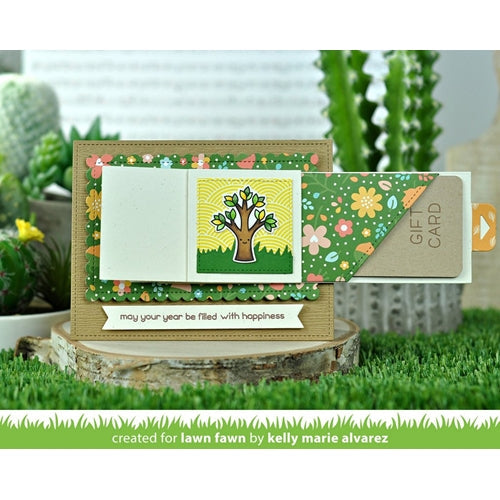 Simon Says Stamp! Lawn Fawn DIAGONAL GIFT CARD POCKET Custom Craft Dies LF2045