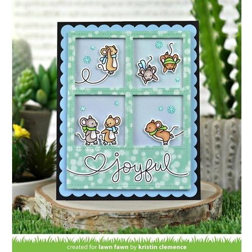 Simon Says Stamp! Lawn Fawn MICE ON ICE Clear Stamps LF2031