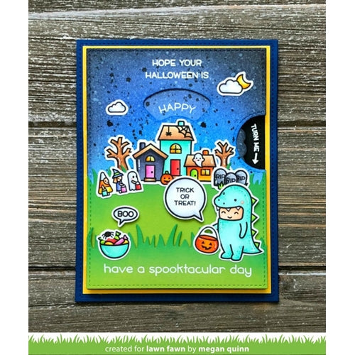 Simon Says Stamp! Lawn Fawn SET SPOOKY VILLAGE Clear Stamps and Dies HLFSV