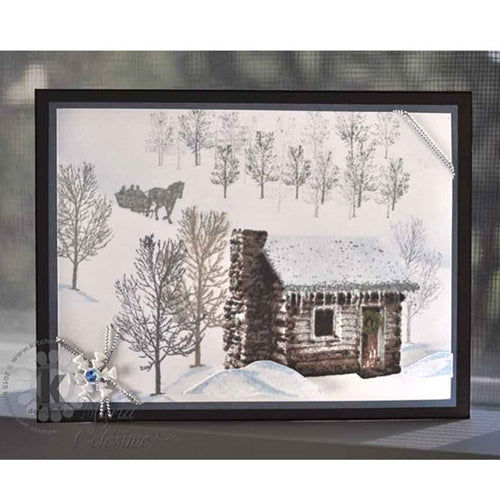 Simon Says Stamp! Kitchen Sink Stamps SNOWY CABIN kss028
