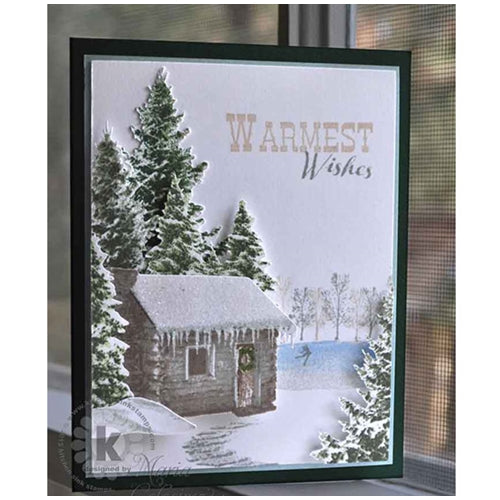 Simon Says Stamp! Kitchen Sink Stamps SNOWY CABIN kss028