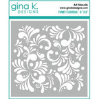 Simon Says Stamp! Gina K Designs FUNKY FLOURISH Stencil 879
