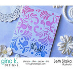 Simon Says Stamp! Gina K Designs FUNKY FLOURISH Stencil 879 | color-code:ALT2
