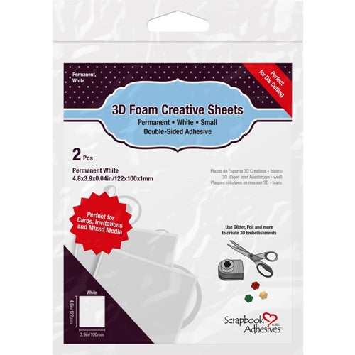 Simon Says Stamp! Scrapbook Adhesives THIN WHITE 3D Creative Sheets 01228