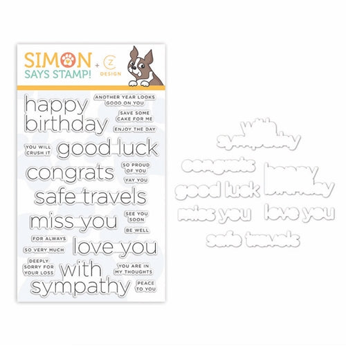 Simon Says Stamp! CZ Design Stamps and Dies CLEAN LINE EVERYDAY set340cle