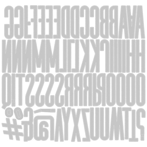 Simon Says Stamp! Tim Holtz Sizzix ALPHANUMERIC CLASSIC UPPER Thinlits Dies 664223