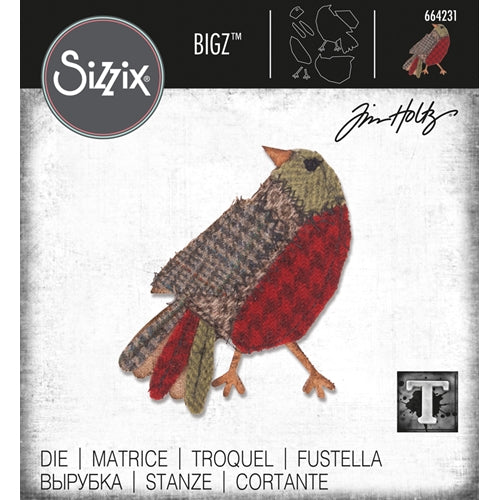 Simon Says Stamp! Tim Holtz Sizzix PATCHWORK BIRD Bigz Die 664231