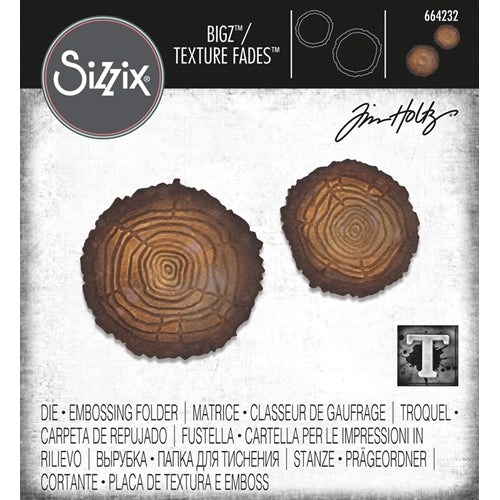 Simon Says Stamp! Tim Holtz Sizzix TREE RINGS Bigz Die With Texture Fades 664232