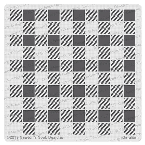 Simon Says Stamp! Newton's Nook Designs GINGHAM Stencil NN1909T01