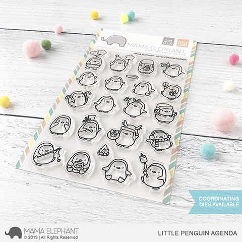 Simon Says Stamp! Mama Elephant Clear Stamps LITTLE PENGUIN AGENDA
