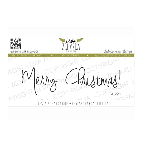 Simon Says Stamp! Lesia Zgharda MERRY CHRISTMAS Clear Stamp ta221