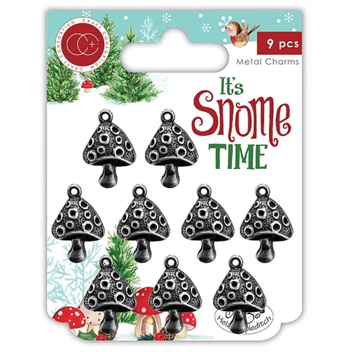 Simon Says Stamp! Craft Consortium IT'S SNOME TIME TOAD STOOLS Metal Charms CCMCHRM008