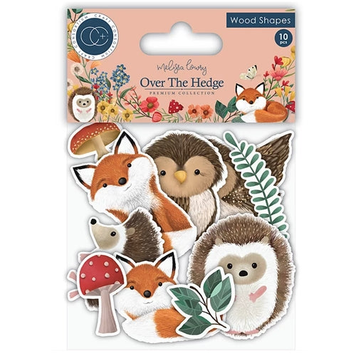 Simon Says Stamp! Craft Consortium OVER THE HEDGE PRINTED WOOD SHAPES CCWDNS001