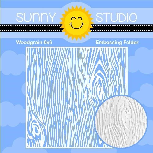 Simon Says Stamp! Sunny Studio WOODGRAIN Embossing Folder SSMB 108