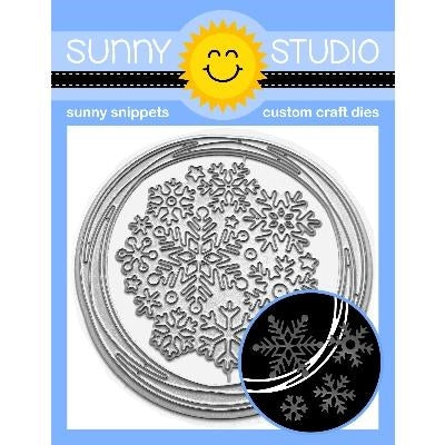 Simon Says Stamp! Sunny Studio SNOWFLAKE CIRCLE FRAME Die SSDIE 168