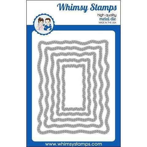 Simon Says Stamp! Whimsy Stamps WAVY PIERCED RECTANGLES Dies WSD430