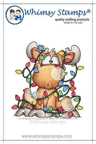 Simon Says Stamp! Whimsy Stamps MOOSE TANGLE Rubber Cling Stamp DP1025