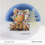 Simon Says Stamp! Whimsy Stamps MOOSE TANGLE Rubber Cling Stamp DP1025