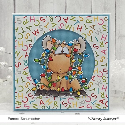 Simon Says Stamp! Whimsy Stamps MOOSE TANGLE Rubber Cling Stamp DP1025