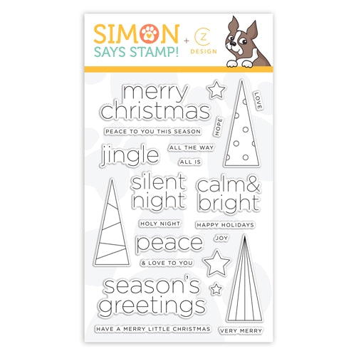 Simon Says Stamp! CZ Design Clear Stamps CLEAN LINE CHRISTMAS cz39