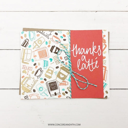 Simon Says Stamp! Concord & 9th COFFEE BLEND TURNABOUT Clear Stamp Set 10722