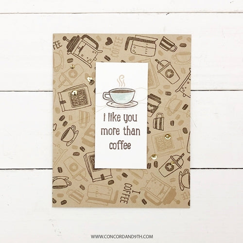 Simon Says Stamp! Concord & 9th COFFEE BLEND TURNABOUT Clear Stamp Set 10722
